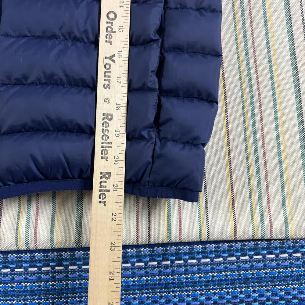 Eddie Bauer Jacket Kids Medium 10/12 Blue Down Puffer Full Zip Lightweight Youth